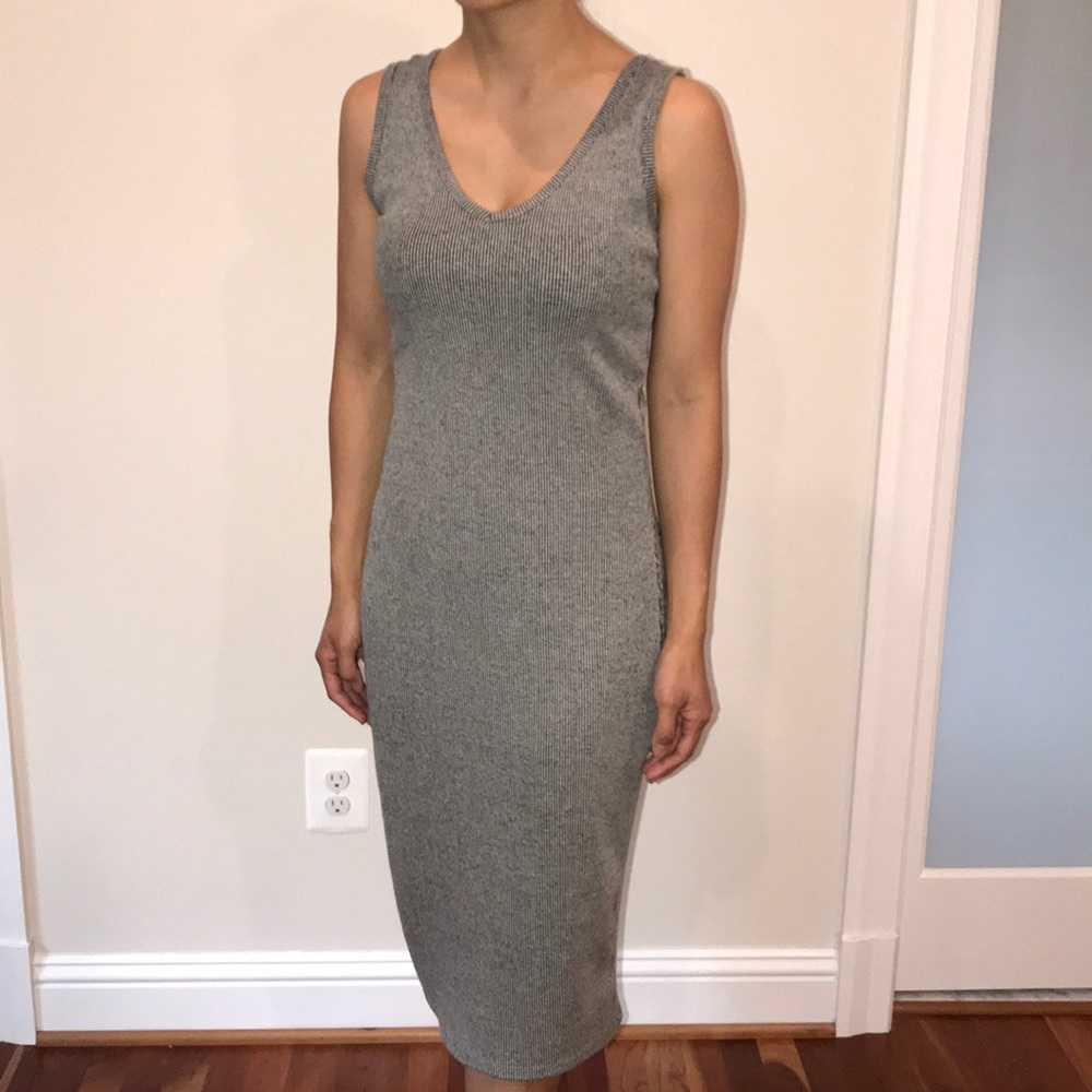 Grey body con dress